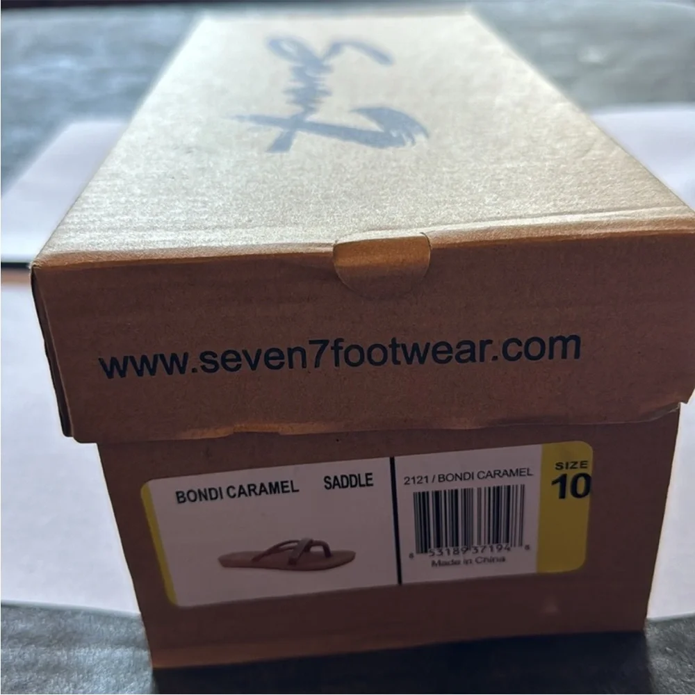 Seven7 Tan Casual Sandals Lightweight Thong